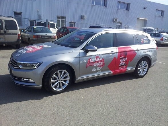 Biķernieku pusmaratona organizatoriem piešķirtais VW Passat